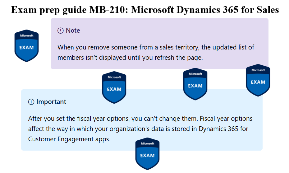 Exam prep guide MB-210: Microsoft Dynamics 365 for Sales