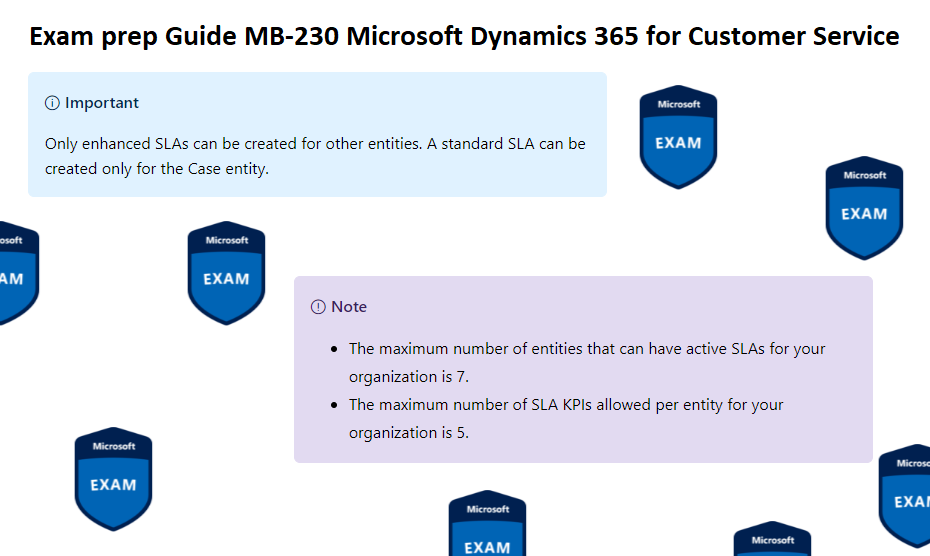 Exam prep guide MB-230: Microsoft Dynamics 365 for Customer Service
