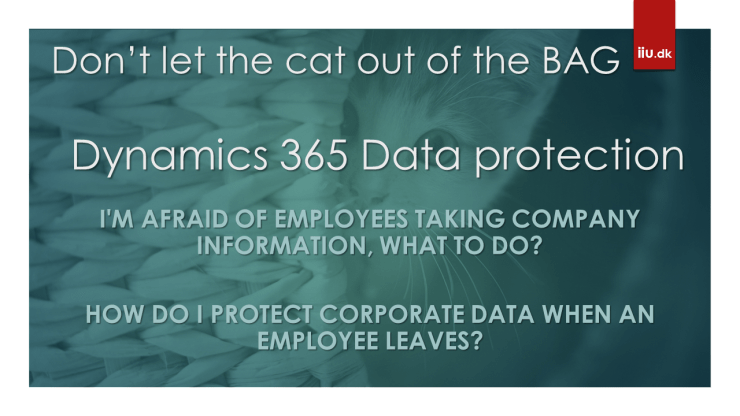 Eye-opening! How to Minimize the Risk of Dynamics 365 data leaving your company.